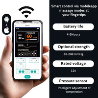 Masseur de jambes à compression d'air avec écran tactile LED, batterie Li 3200 mAh, 6 chambres, contrôle de la minuterie, puissant