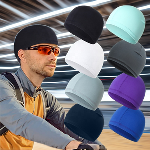 Casquette de sport unisexe pour le cyclisme hivernal, séchage rapide, doublée, en polyester et viscose, multi-panneaux, broderie par transfert thermique, logo personnalisé, OEM - Product Image 2
