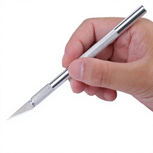 1 Ensemble de Couteaux à Lame de Scalpel avec Manche Métallique, Coupe-Papier et Bois, Stylo de Gravure, Fournitures de Découpe, Couteau Utilitaire de Bricolage pour Papeterie - Product Image 4