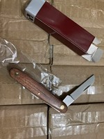 Couteau de jardinage pliable à lame en acier inoxydable et manche en bois, couteau de greffage pliable pour la plantation