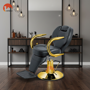 เก้าอี้ตัดผมปรับเอนได้สไตล์หรูหราสำหรับร้านเสริมสวยและร้านตัดผมชาย - Product Image 2