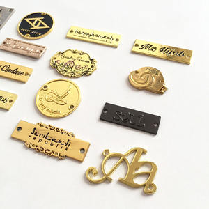Özelleştirilmiş yüksek kaliteli giyim marka etiketleri kostüm donanım giysiler için kaplama çanta logosu Metal etiketler - Product Image 3