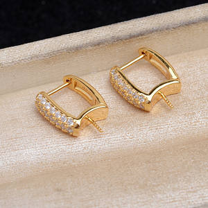 Accessoires de bijoux en argent 925 pour la création de bijoux en perles, support vide pour boucles d'oreilles en forme de queue de phénix, 10-12 mm, semi-finies, en cristal - Product Image 2