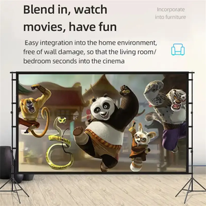 Chiếu Movie Màn hình chân máy, 100 120 150 inch quickfold đứng màn hình chiếu cho sân khấu ngoài trời sân sau rạp chiếu phim - Product Image 5