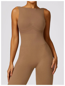 Mono Deportivo de Yoga de Una Pieza, Ajustado y de Alta Elasticidad, con Espalda en U, para Mujer, de Nailon y <span class=keywords><strong>Spandex</strong></span>, Transpirable - Product Image 5