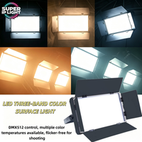 Panneau lumineux LED 200W, lumière douce, 3200~5600K, CRI≥95, DMX RDM, sans ventilateur, éclairage vidéo de studio