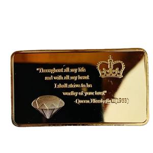 Gran Oferta: Moneda de Desafío Personalizada de la Marca Bison Trust, de Metal Dorado, para Colección de Recuerdos, con Logotipo Fundido en 3D, Estilo Lingote Rectangular de Moda - Product Image 5