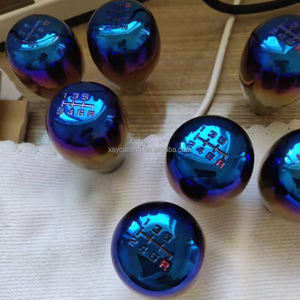 Китайский поставщик CNC под заказ титановые автоматические ручки переключения передач радужных цветов с гравировкой логотипа - Product Image 3