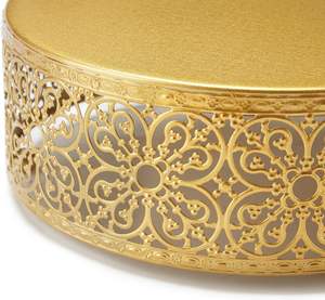 แท่นวางเค้กโลหะสำหรับตกแต่งที่แข็งแรงและสวยงามสำหรับงานกิจกรรมทนทานต่อรอยขีดข่วนทำความสะอาดง่ายและเหมาะสำหรับการจัดแสดงขนมหวาน - Product Image 5