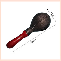 Orff Percussion Instruments Kindergarten Early Education Teaching Aids Atmosphere Rattles Wooden Leather Handle Black Sand