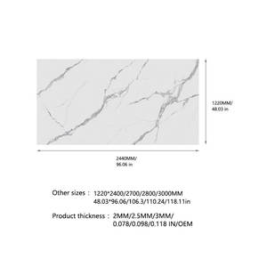 Panel de Pared de Mármol de Alto Brillo, Impermeable, 1.22x2.44m, Panel de Pared de PVC con Aspecto de Mármol - Product Image 3