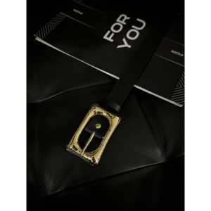 Cinturón Rectangular para Mujer Fiori con Hebilla Dorada, Estilo Casual, Hebilla de Aleación con Marco Cuadrado, Poliéster - Product Image 3