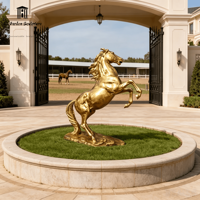 Sculpture de cheval en bronze grandeur nature sur mesure, décoration de jardin extérieur, statue équestre galopante moulée à la main pour la décoration de la propriété