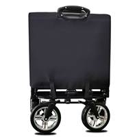 Chariot pliable portable 120 kg à quatre roues, entièrement métallique, tout-terrain, pour extérieur, plage, camping, courses, outils, chariot à roulettes