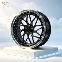 Jantes forgées sur mesure multi-rayons à déport profond, finition noir brillant avec liseré usiné, 20x10J 5x115 ET20 CB71.5 pour Dodge Challenger