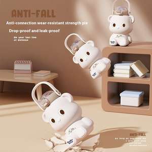 กระติกน้ำสุญญากาศสแตนเลส 316 ขนาดใหญ่ 450 มล. พร้อมสายสะพาย ลายการ์ตูน สำหรับนักเรียน พกพาสะดวก เหมาะสำหรับเด็ก - Product Image 4