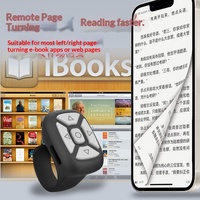 Télécommande sans fil S18 Ring TikTok transfrontalière pour selfie, style paresseux, contrôle des pages et des impressions, pour téléphone, portée 10m