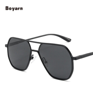 Boyarn Verano Venta caliente Hombres Personalidad Marco <span class=keywords><strong>de</strong></span> metal cuadrado <span class=keywords><strong>de</strong></span> gran tamaño Doble viga <span class=keywords><strong>Ciclismo</strong></span> Conducción Uv400 <span class=keywords><strong>Gafas</strong></span> <span class=keywords><strong>de</strong></span> <span class=keywords><strong>sol</strong></span> polarizadas - Product Image 2