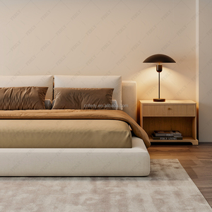 Ferly Đồ Nội Thất Nhà Tùy Chỉnh Nữ Hoàng Vua Kích Thước Gỗ Sồi Khung Giường Rộng Màu Trắng Phòng Ngủ Giường Slipcovered Nền Tảng Giường - Product Image 2