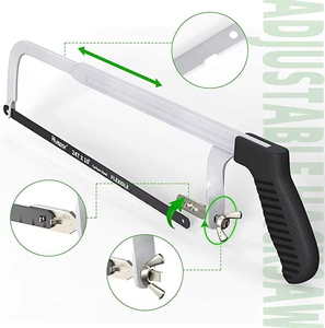 Huepar HGJ121 scie à main 10 pouces/12 pouces scie à métaux cadre en bois robuste réglable <span class=keywords><strong>PVC</strong></span> viande congelée <span class=keywords><strong>menuiserie</strong></span> - Product Image 2