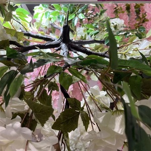 Nouveau Design U-3228 taille OEM couleur soie artificielle <span class=keywords><strong>Wistaria</strong></span> fleur de plafond suspendue pour décoration de mariage - Product Image 4