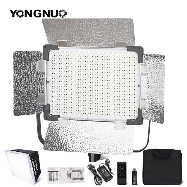 Yongnuo YN9000 3200-5600K Pro Camera Photo LED Video Light Photography Fill Lamp with Softbox for Studio Makeup Vlog