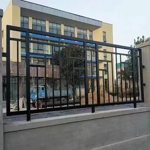 정원 가구 뒤뜰 현대 도매 강철 정원 펜싱 플랫 탑 울타리 - Product Image 1