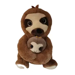 Gift Children Stuffed Custom Toys Mummy and Baby Sloth Doll Lazy Soft Plush Stuffed Animals Sloth