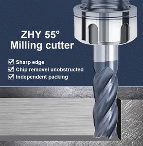 Zhy CTX hrc45 hrc55 CNC công cụ cắt 4 Flutes tungsten carbide vuông End Mill - Product Image 3
