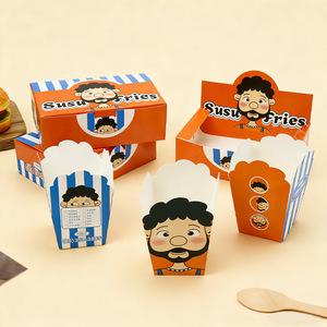 Caja de Embalaje Personalizada para Comida para Llevar, Caja para Hamburguesas, Palomitas de Maíz, Trozos de Pollo, Pollo Frito, Caja de Alimentos Desechable, Boîte Alimentaire - Product Image 2