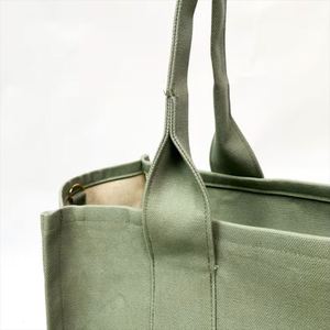Sacs à bandoulière personnalisés DIY avec logo, style preppy, grands sacs fourre-tout en toile de coton durable, pour voyages et shopping, pour femmes, printemps, hiver, automne, avec fermeture éclair - Product Image 2