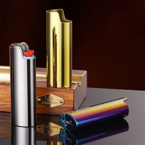 Wholesale YAMO Electroplated Color J6 <strong>Lighter</strong> Case Metal <strong>Smoking</strong> <strong>Accessories</strong> with Keychain Hoop Design - Product Image 1