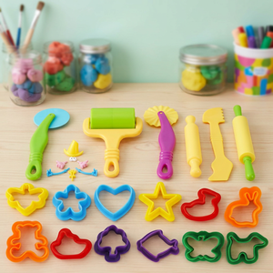 ชุดของเล่นกดปั้น DIY สำหรับเด็ก ชุดเครื่องมือปั้นดินน้ำมัน 20 ชิ้น ดินปั้น 12 สี พลาสติก สำหรับเด็กอายุ 2-4 ปี - Product Image 2
