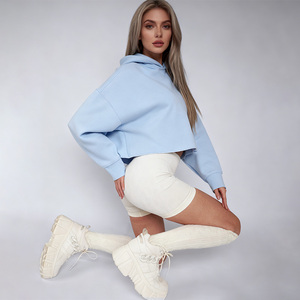 Sudadera con Capucha para Mujer, Personalizada con Logotipo, Estilo Holgado, Lavado Ácido, Bordado 3D, para Invierno, Yoga, <span class=keywords><strong>Gimnasio</strong></span> y Entrenamiento - Product Image 5