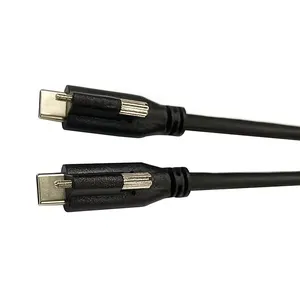 0.5M 100W USB 3.2Type-C to Type-C 나사 잠금 고속 충전 데이터 케이블 책상 컴퓨터 USB C 케이블