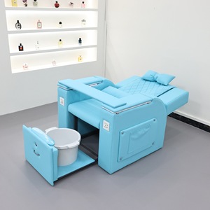 Fauteuil de pédicure professionnel sans plomberie, portable, avec bain de pieds escamotable et lumière LED, fauteuil de massage inclinable - Product Image 2