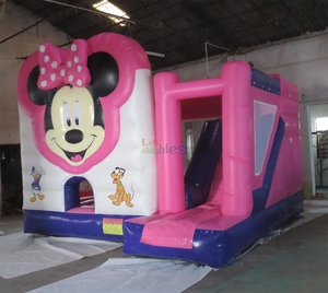 Château gonflable <span class=keywords><strong>Minnie</strong></span> avec <span class=keywords><strong>toboggan</strong></span> et zone <span class=keywords><strong>de</strong></span> saut pour enfants, inspiré des personnages <span class=keywords><strong>de</strong></span> dessins animés populaires - Product Image 2