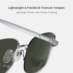Occhiali <span class=keywords><strong>da</strong></span> sole <span class=keywords><strong>da</strong></span> <span class=keywords><strong>uomo</strong></span> di design in titanio premium, lenti in VETRO TEMPERATO ad alta definizione, antigraffio, stile retrò semplice, anti-UV400 2026 - Product Image 5