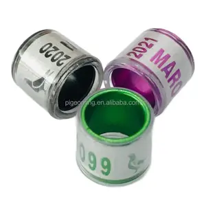 Factory Direct Sales Of High Quality Colored Inner Core Aluminium Plastic Racing Pigeon Rings Homing Pigeon Rings Bird Rings