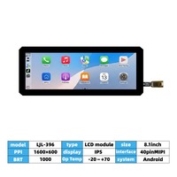 Module d'affichage LCD TFT IPS de 8,1 pouces avec FPC court, résolution 1600x600, interface MIPI 40 broches pour instruments et enregistreurs de moto