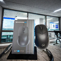 A1S grande souris optique USB/PS/2 souris d'ordinateur filaire de style jeu pour ordinateur portable/bureau utilisation bureau à domicile conception à bouche ronde