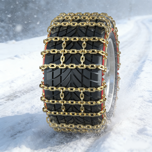 โซ่หิมะเหล็กอัลลอยด์สำหรับรถ SUV และรถบรรทุก, โซ่กันลื่นสำหรับยางขนาดกว้างมากกว่า 255 มม., ช่วยเพิ่มแรงยึดเกาะในกรณีฉุกเฉินสำหรับถนนน้ำแข็งและโคลน - Product Image 2