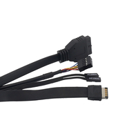 Panneau frontal durable avec double USB 3.0 + Type C, entrée/sortie audio HD, bouton de réinitialisation/alimentation, certifié CE pour boîtier d'ordinateur et lecteur de jeux vidéo