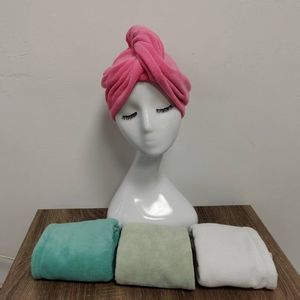 <span class=keywords><strong>Toalla</strong></span> de pelo de microfibra con logotipo personalizado, toallas de envoltura de pelo de secado para cabello rizado, toallas envolventes de turbante Antifrizz para mujer, toallas superabsorbentes - Product Image 6