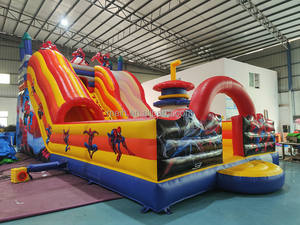 Château sautant gonflable Spider Man pour enfants amusants avec toboggan Funny Playground Bouncer 12x8x5m 30 Capacity CE Blower <span class=keywords><strong>à</strong></span> <span class=keywords><strong>vendre</strong></span> - Product Image 2