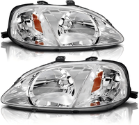 Nouvel ensemble de phares avant 33151-S04-Z01 33101-S04-Z01 compatible avec Honda Civic 1999-2000 Autres phares