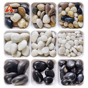Pavés de <span class=keywords><strong>jardin</strong></span> en pierre naturelle, <span class=keywords><strong>galets</strong></span>, pavés pour la décoration de la cour, du parc, du paysage, polis, noir, blanc, multicolores - Product Image 4