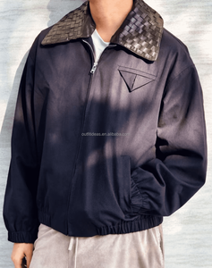 Giacca Unisex in Misto Cotone e Tela con Colletto in Pelle Staccabile, Stile Vintage da Lavoro e Aviatore - Product Image 6