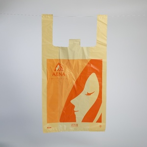 Sacs de courses réutilisables avec logo personnalisé, entièrement imprimés, en <span class=keywords><strong>plastique</strong></span> compostable, pour l'emballage <span class=keywords><strong>alimentaire</strong></span>, échantillons gratuits, sacs en forme de T-shirt - Product Image 6