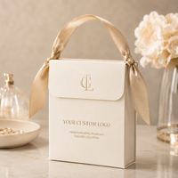 Boîte cadeau de luxe noire et rose personnalisée, écologique, avec poignée en ruban gaufré, pour boutiques, bijoux, foulards et emballages alimentaires